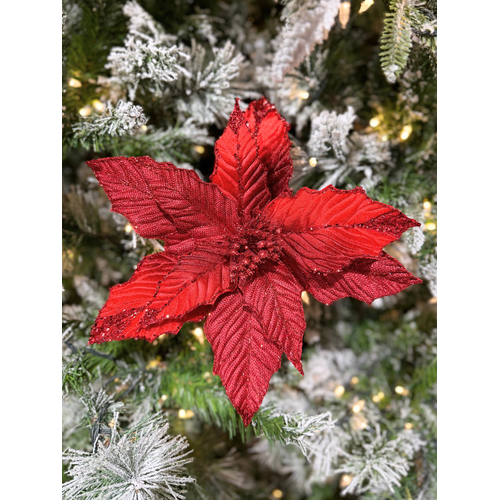 18" Poinsettia Red