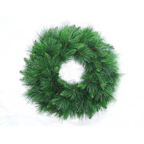 36' long Needle Pine Double Wreath 140 Tips Green