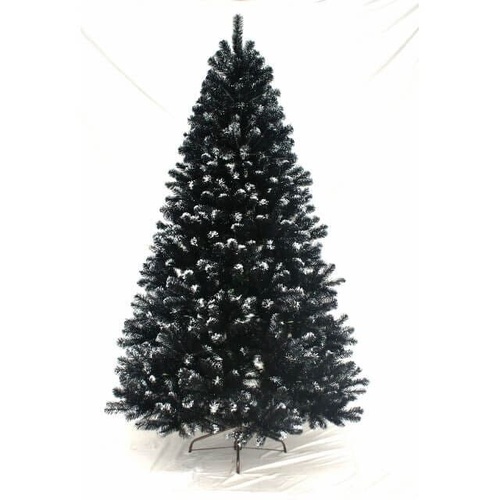 SO610085 (240cm) 8' Black Crystal 1245 Tips W/Glitter Tree Hooked