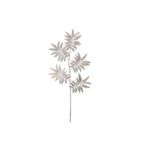 50cm Fern 5 Leaf Xmas Spray Champagne