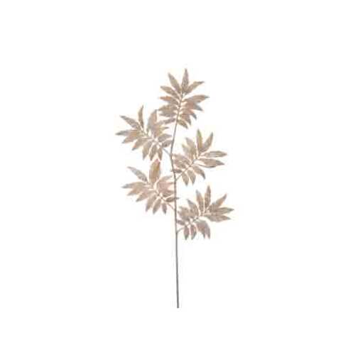 50cm Fern 5 Leaf Xmas Spray Rose Gold