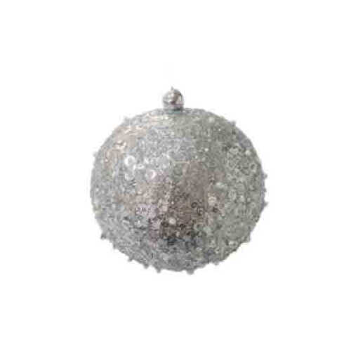 120mm Glitter Ball Silver/White