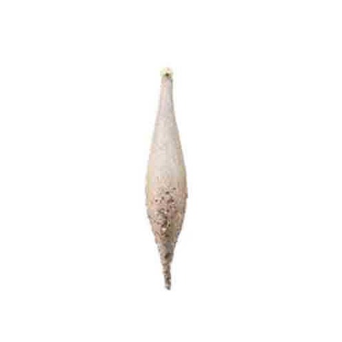 13" Xmas Teardrop Champagne Glitter