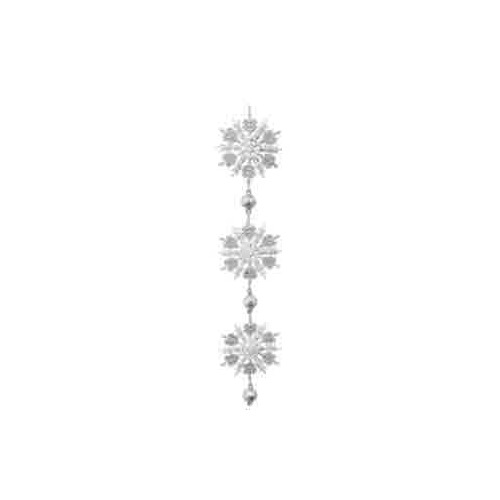 10" Hanging Silver Snowflake