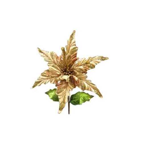 10" POINSETTIA SINGLE STEM
