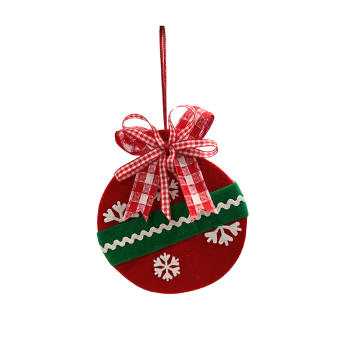 6" Red Felt Bauble