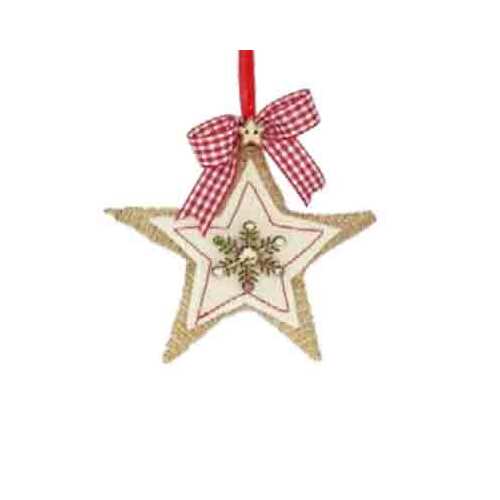 4" STAR (RED RIBBON)