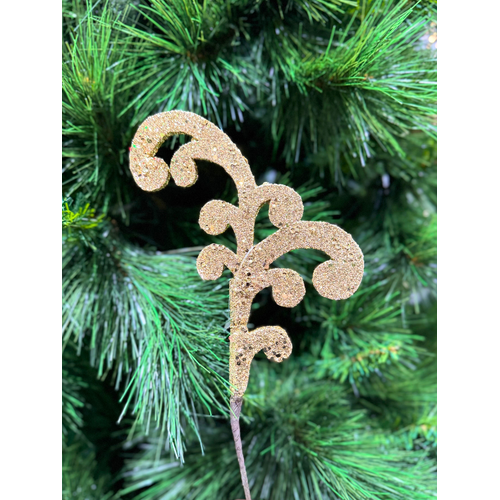 14" Christmas Spray Gold