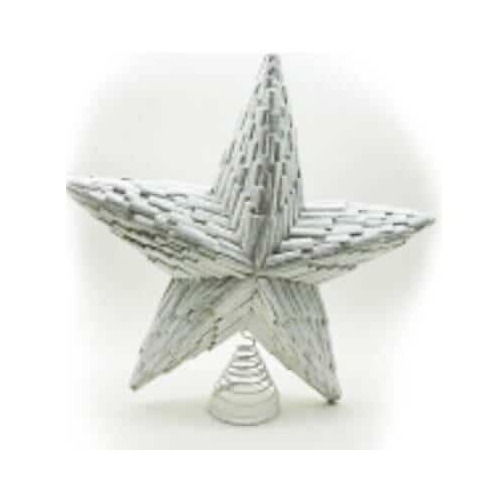 STAR WHITE W/GLITTER 47X10CM