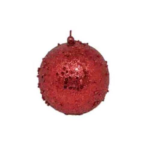 120MM GLITTER BALL RED