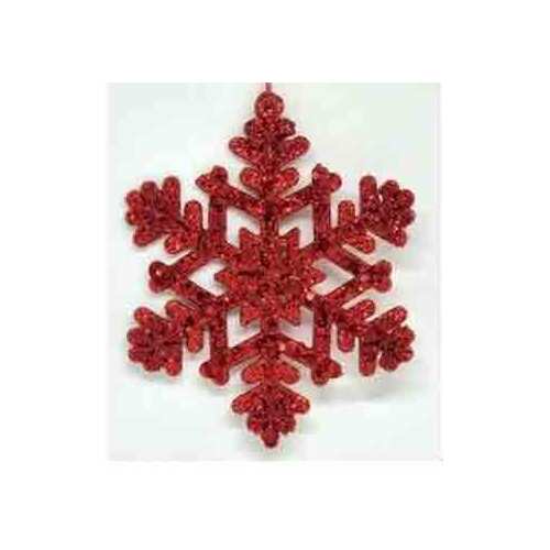 6" SNOWFLAKE RED