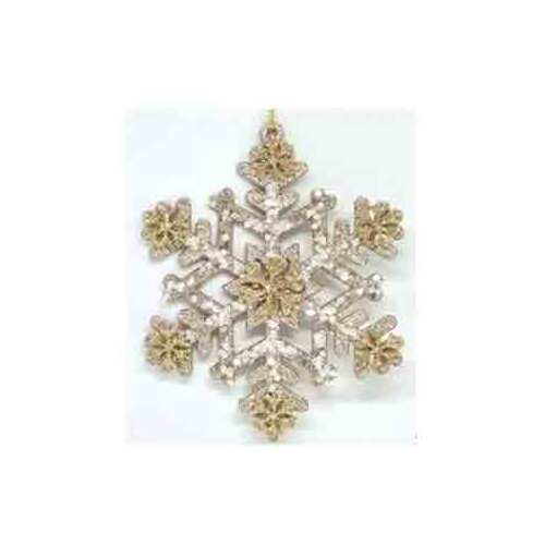 6" SNOWFLAKE CHAMPAGNE