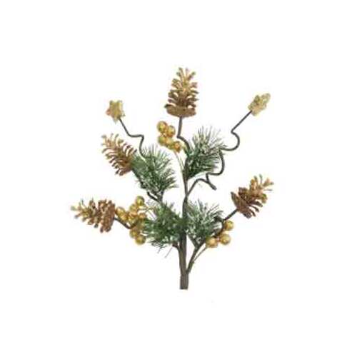 26" PINECONE SPRAY GOLD