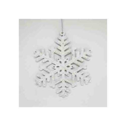 8" SNOWFLAKE WHITE