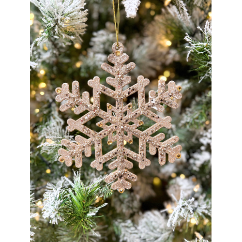 8" Snowflake - Champagne