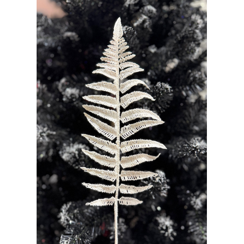 55cm White Leave Spray