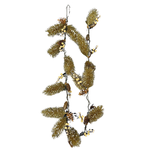 Gold Pine Cone Garland 1.8m