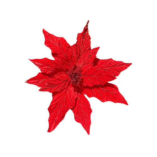 13" Poinsettia Red
