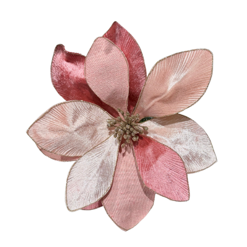 12" Light Pink/Cream Poinsettia