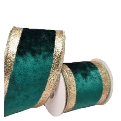 100mm Emerald Gold Ribbon