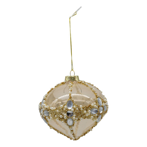 Gold Encrusted Drop Bauble