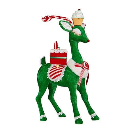 Green Candy Cane Deer 78cmh