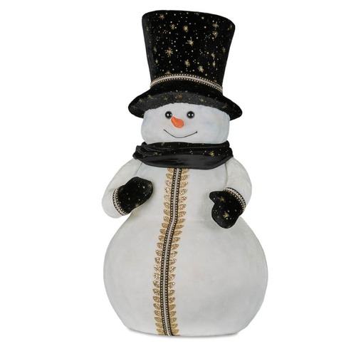 65cmH Black White Snowman