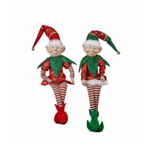 Red Green Sitting Elf 71cmh