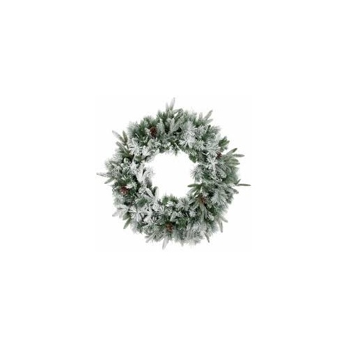 48" Snowy Beechmont Double Wreath