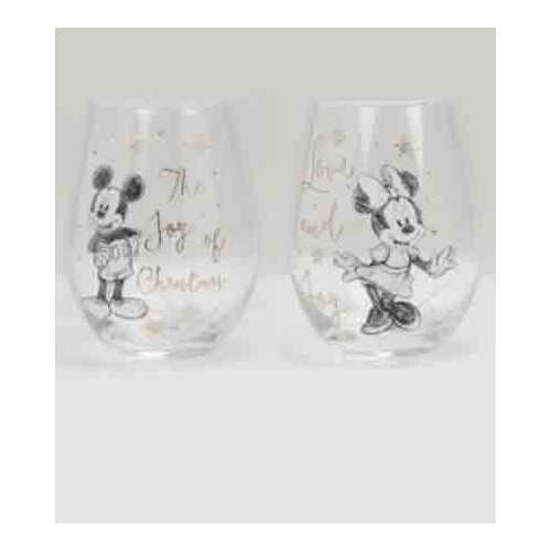 MICKEY & MINNIE SET OF 2 GLASSES