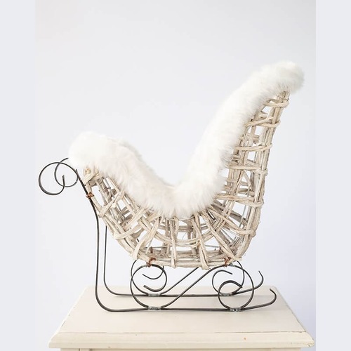 Fur Trim Sleigh 38cm