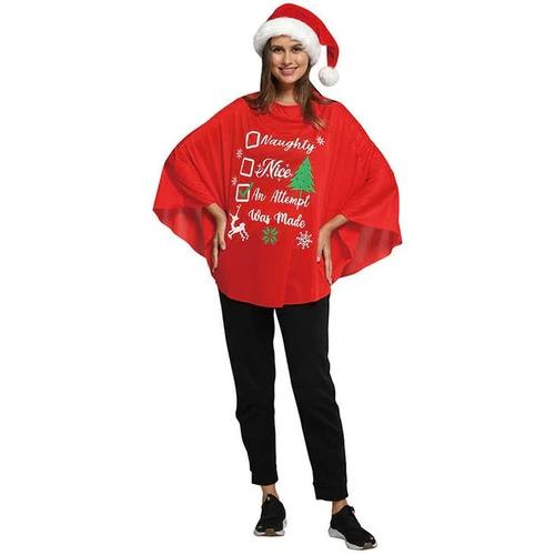 Naughty or Nice Poncho