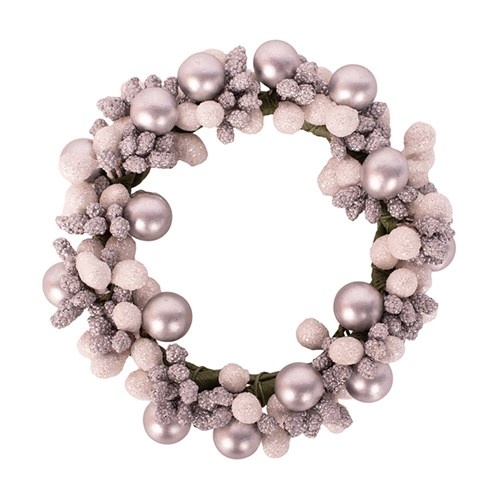 Silver & Whte Min Candle Wreath