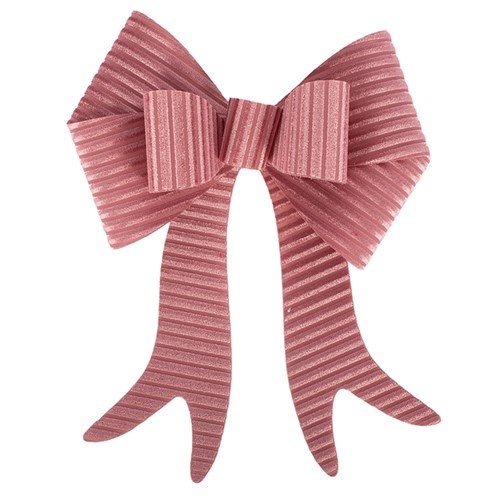 Pink Velour Bow 20x25cm