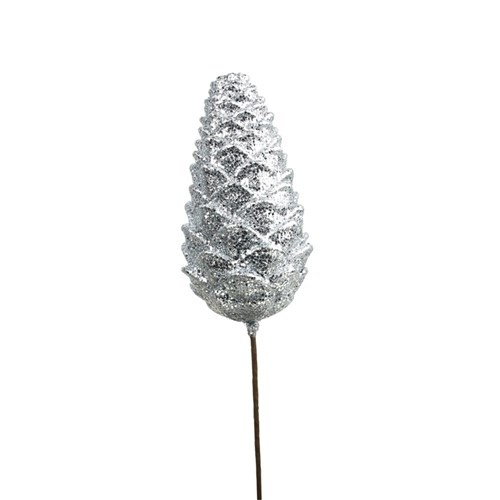 Silver Glitter Pinecone Pic