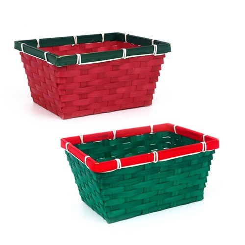 Red & Green Basket - 23x19x12cm