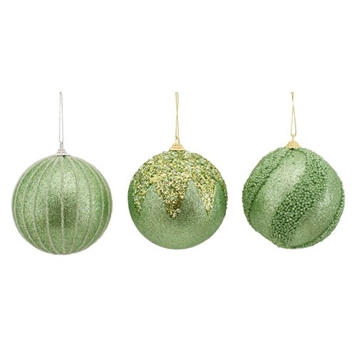 10cm Sage Baubles