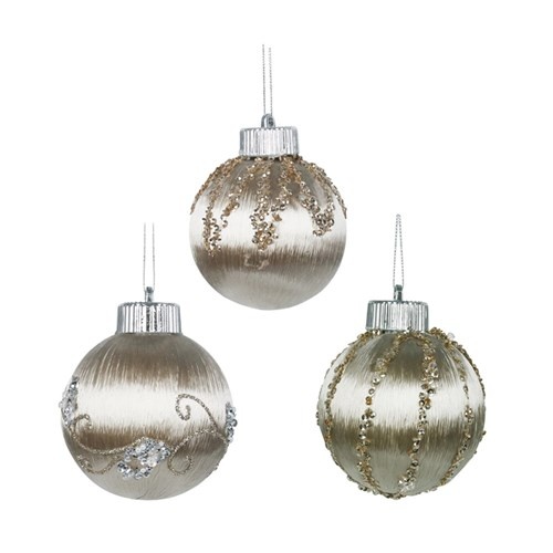 8cm Champagne with Glitter