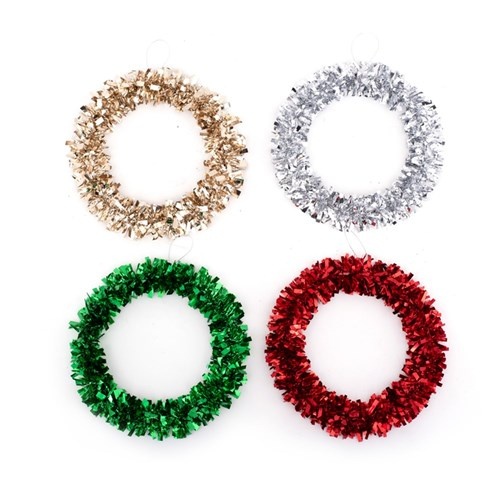 Tinsel Wreath 25cm