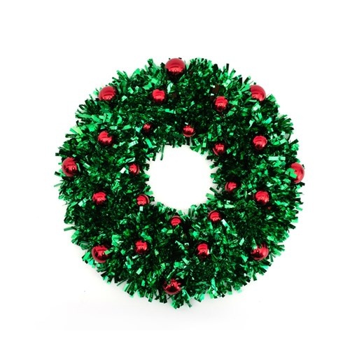 38cm Tinsel Wreath