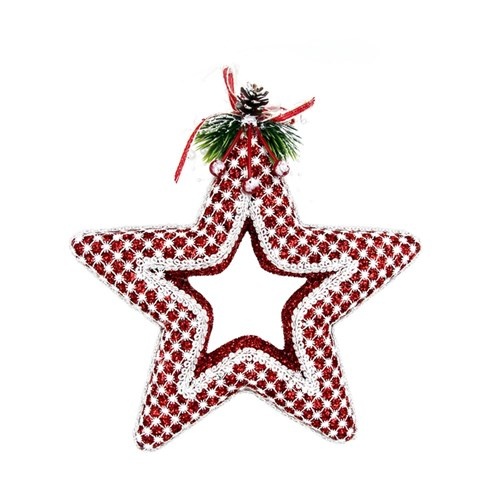 Red & White Star 22x5cm