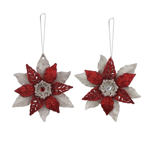 White & Red Poinsettia