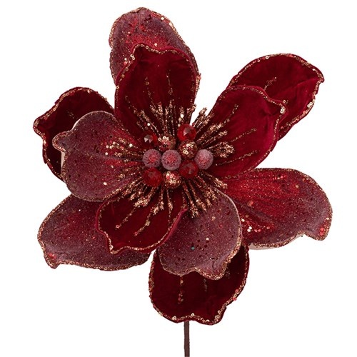 Red Jewelled Magnolia 36cm Stem