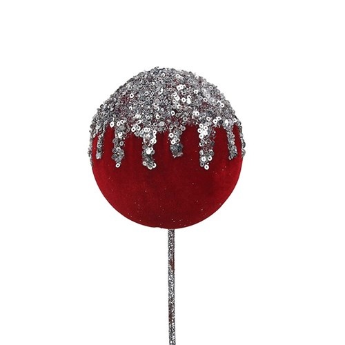 Red Velour Bauble