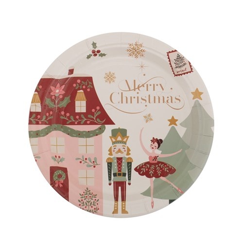 Nutcracker Paper Plates 20Pk 18cm