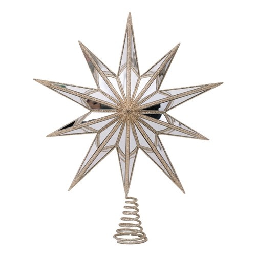 Tree Topper 10 Points Glitter & Mirror