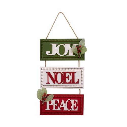 Joy, Noel, Peace Sign 42x24cm