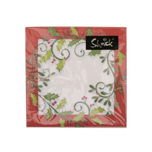 2Ply Holly Napkins 20PK