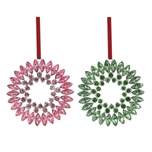 Crystal Wreath Pink or Green