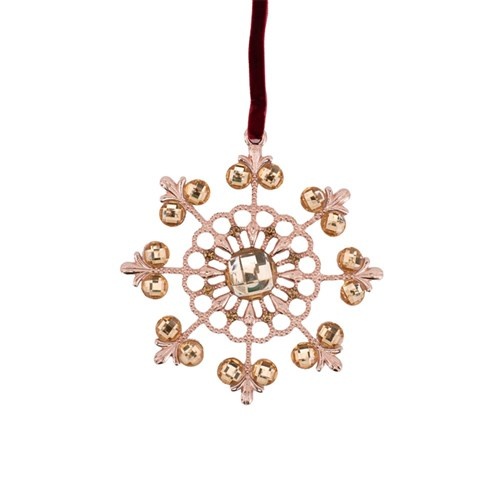 Crystal Snowflake 11cm Amber